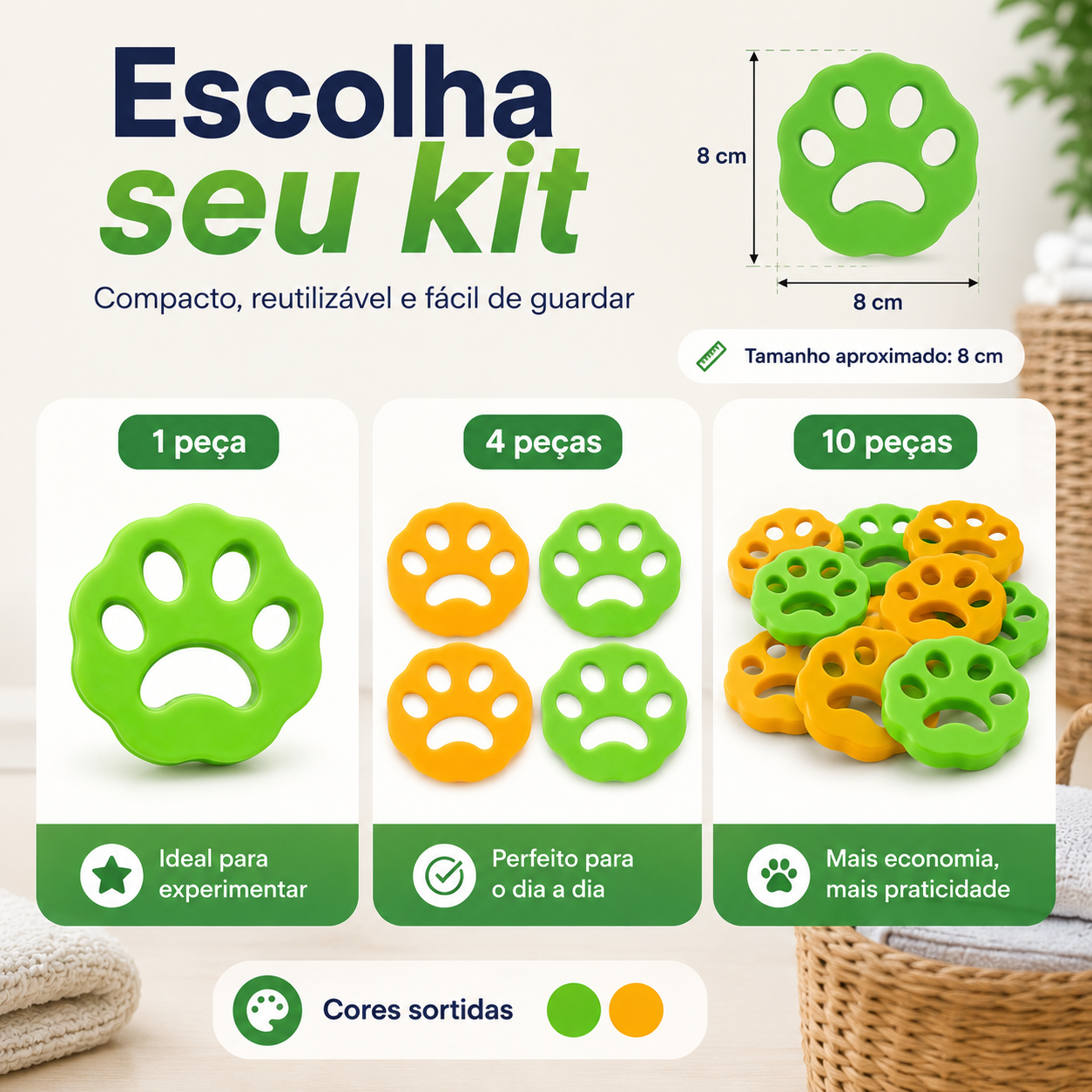 Removedor de Pelos Petora Reutilizável para Roupas, Sofás e Tecidos