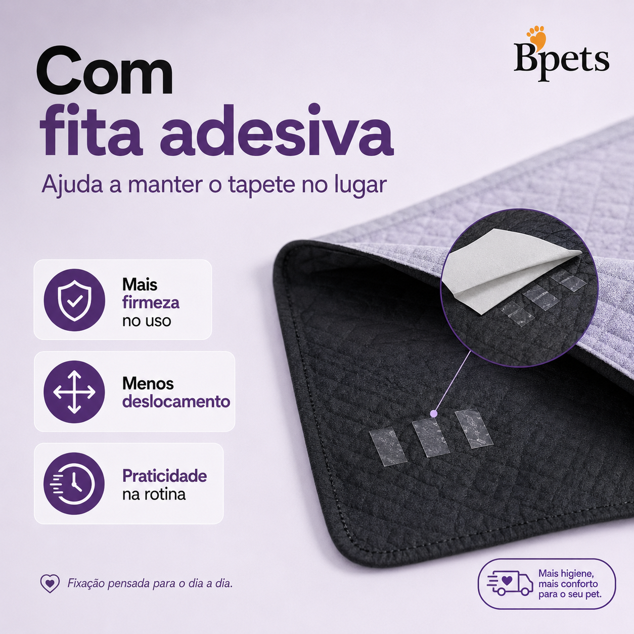 Tapete Higiênico Petora Bpets Carvão e Bambu 60x80cm — 30 Unidades