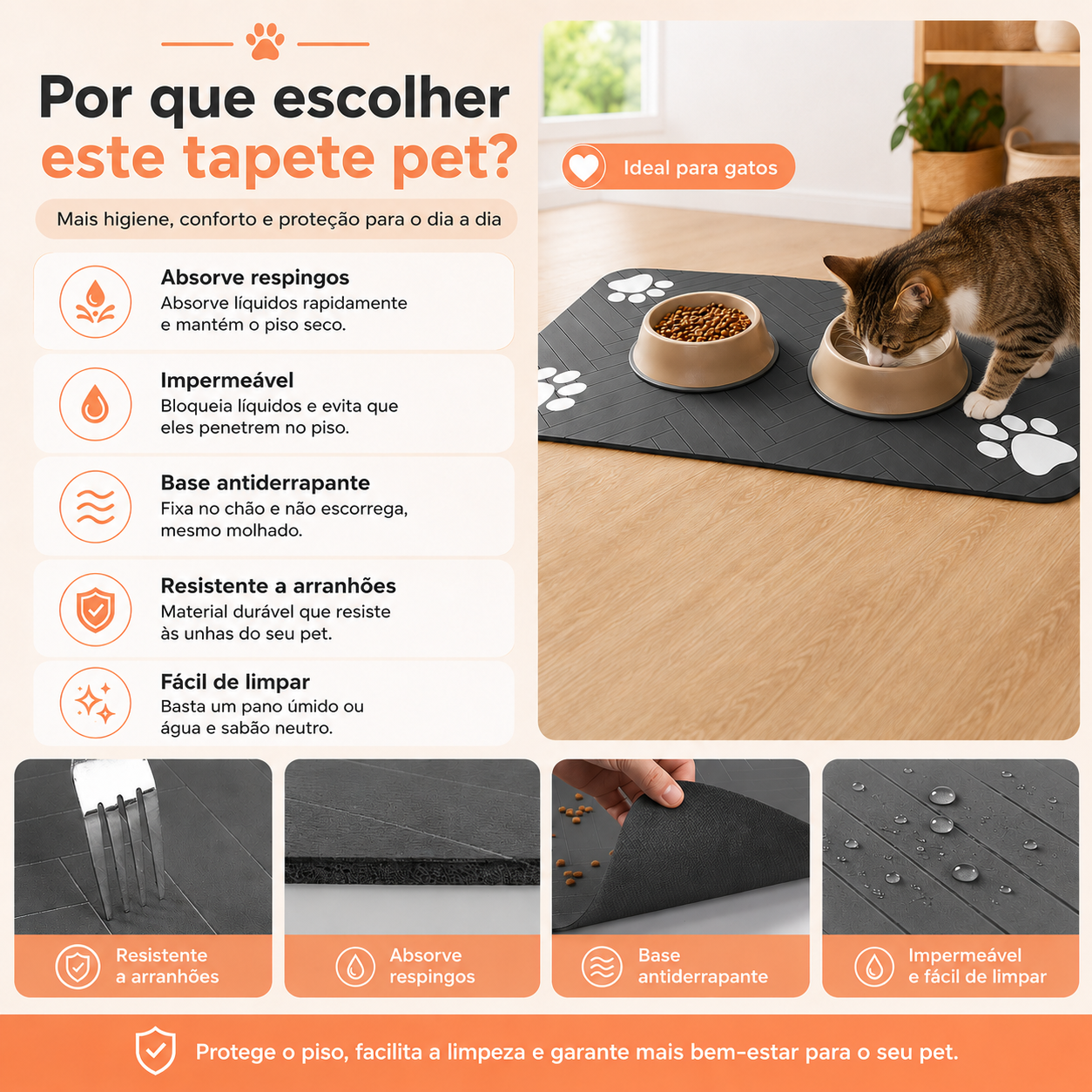 Tapete CatClean Antibagunça para Gatos